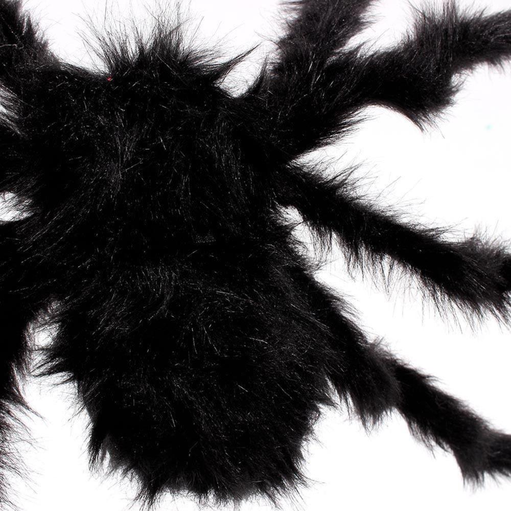 Super Sized Halloween Furry Black Fake Spider Decoration Prop