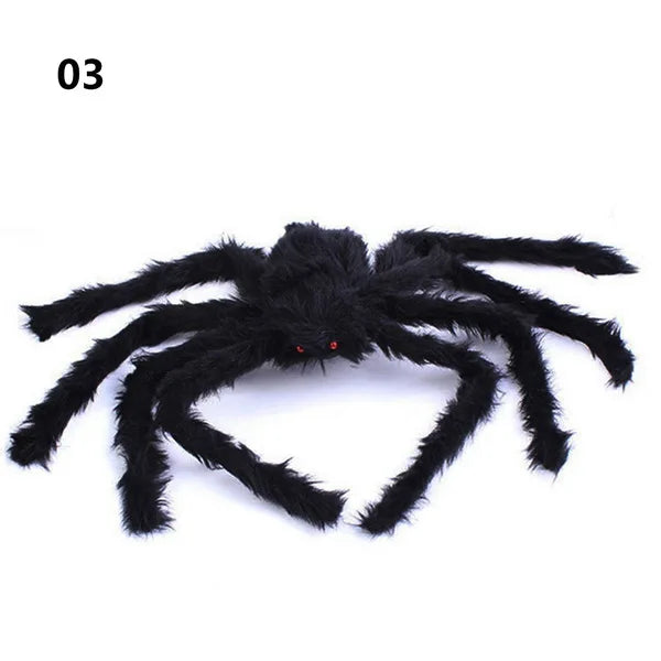 Super Sized Halloween Furry Black Fake Spider Decoration Prop