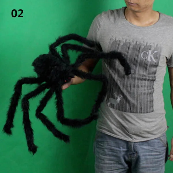 Super Sized Halloween Furry Black Fake Spider Decoration Prop