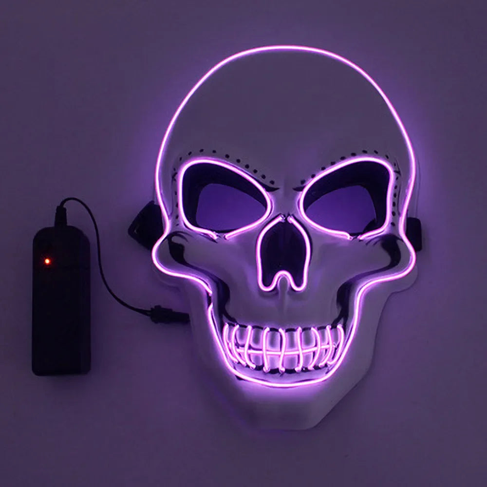 LED Skeleton Halloween Mask